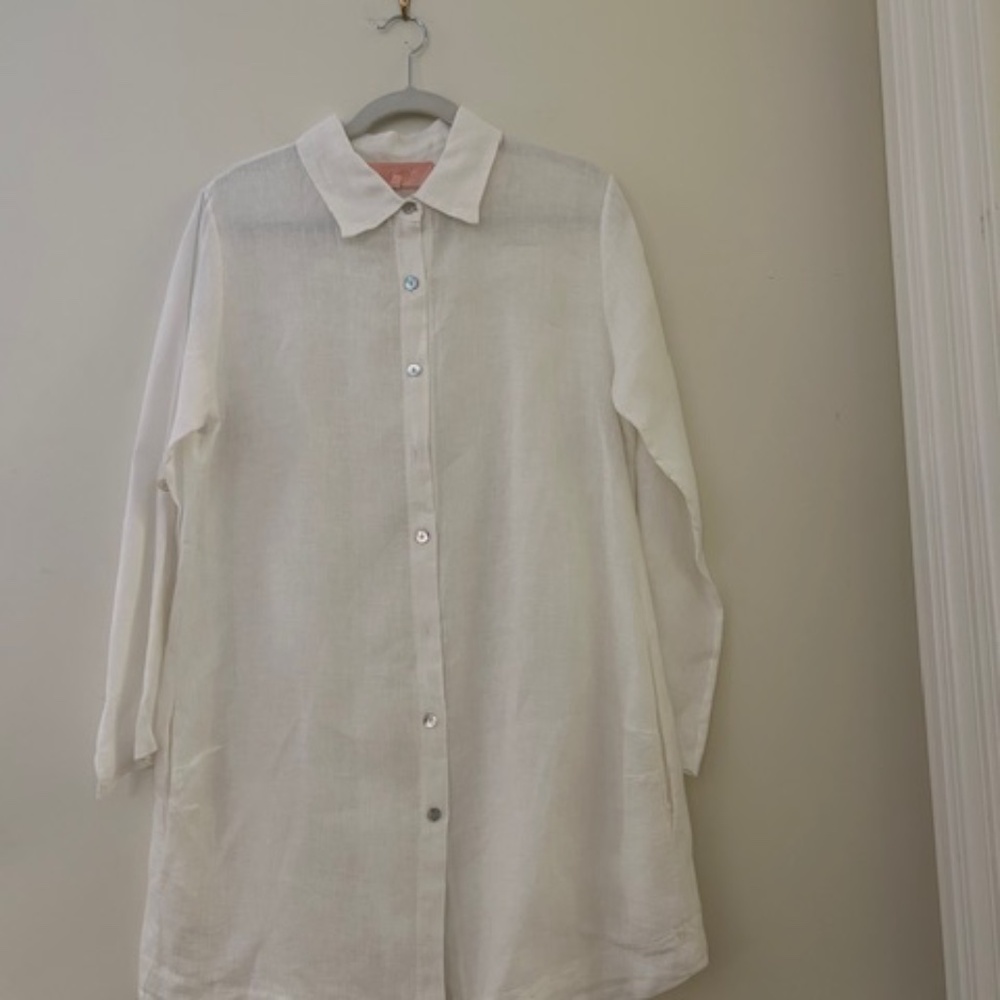 white linen swimsuit cover